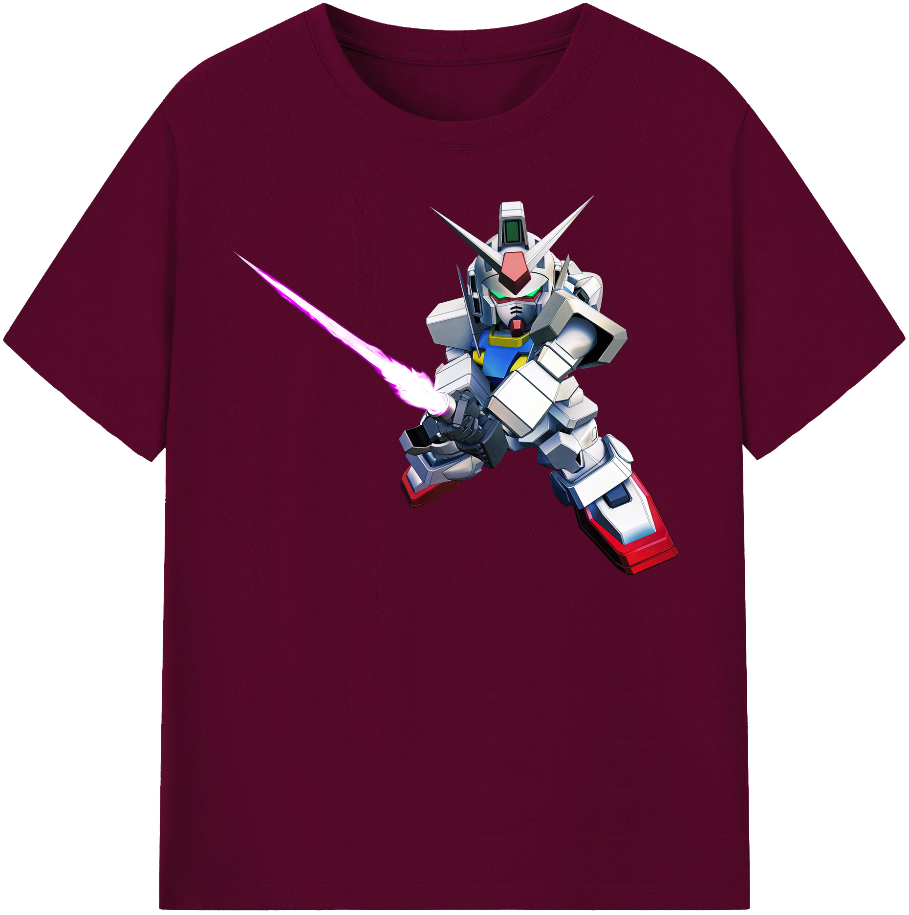 （画像用） 機動戦士ガンダム Mobile Suit Gundam レディースカジュアルプリントTシャツ（綿100％）